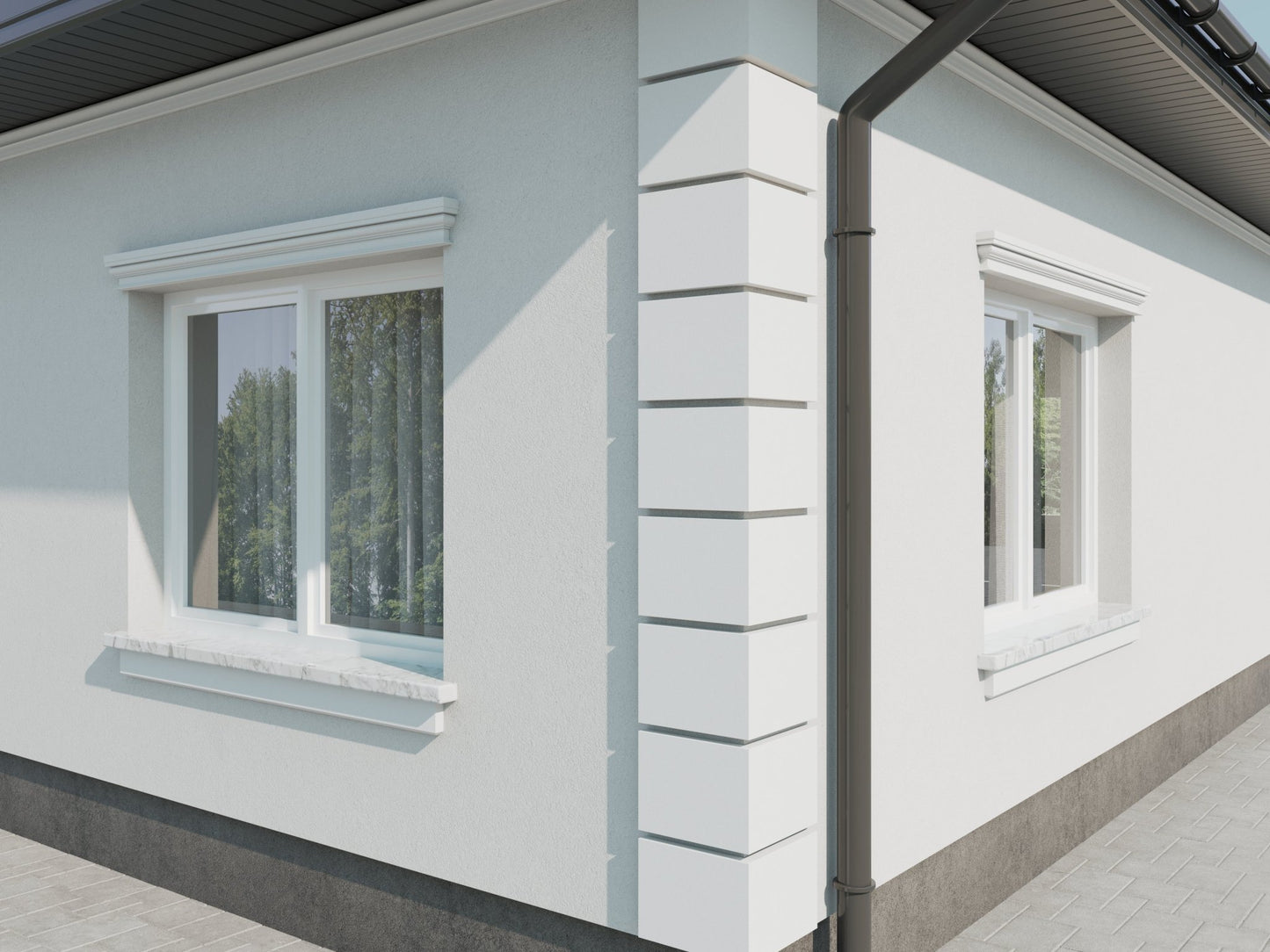 Bossensteine fassade 03 - decorwall24h.de