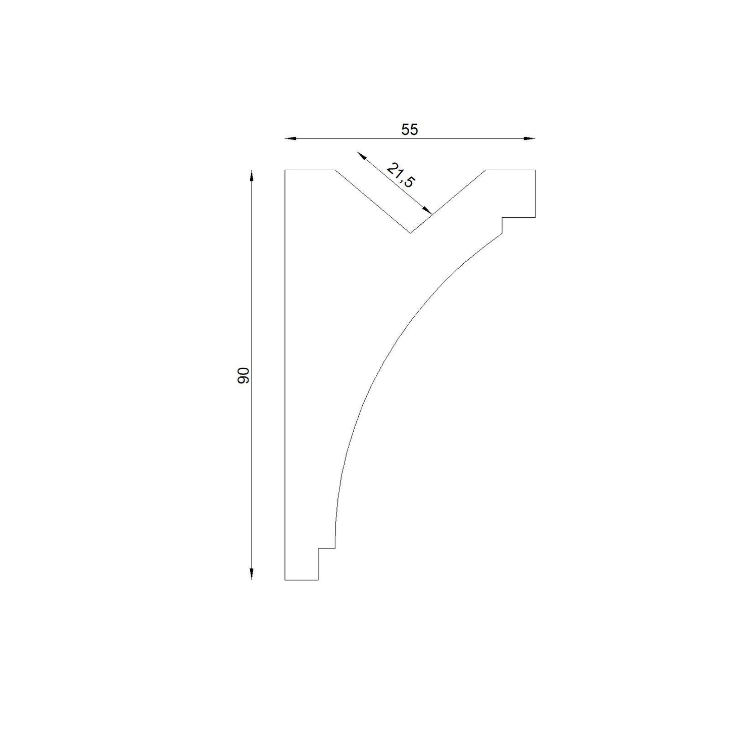 Stuckleisten Für LED 03 - decorwall24h.de